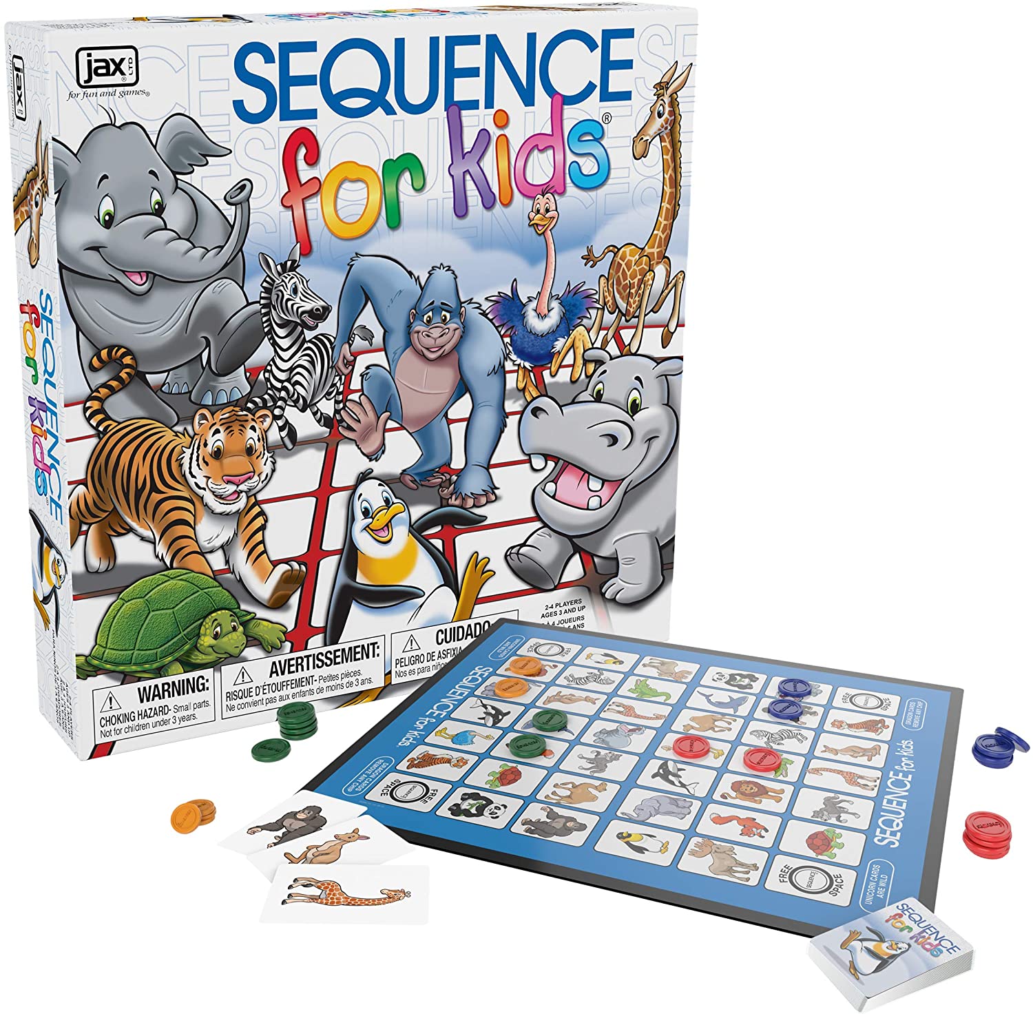 SEQUENCE for Kids Trilingual Board Game - WiredVillage Games - Jax